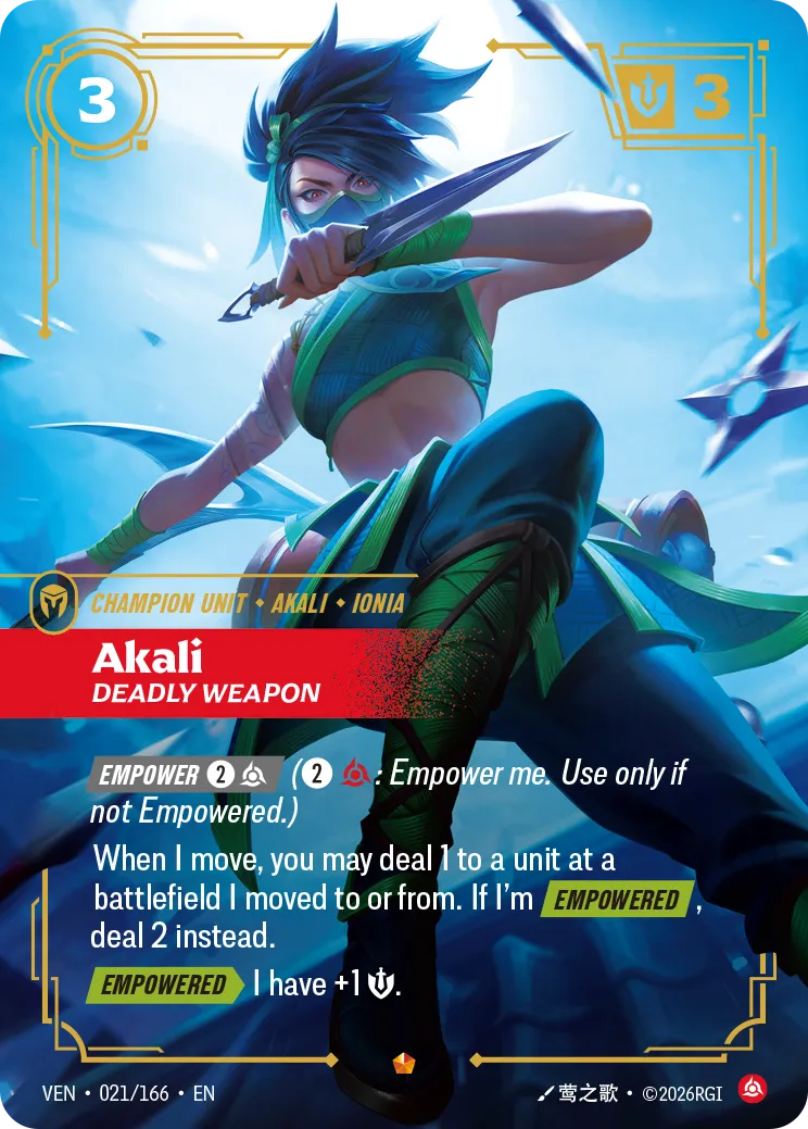 Akali · VEN VEN-021/166 · Vendetta
