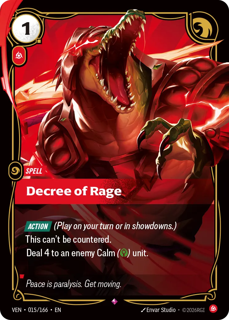 Decree of Rage · VEN VEN-015/166 · Vendetta