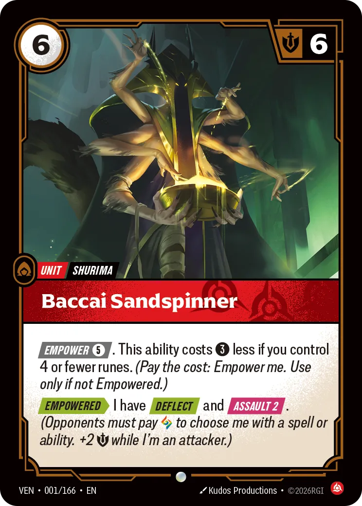 Baccai Sandspinner · VEN VEN-001/166 · Vendetta