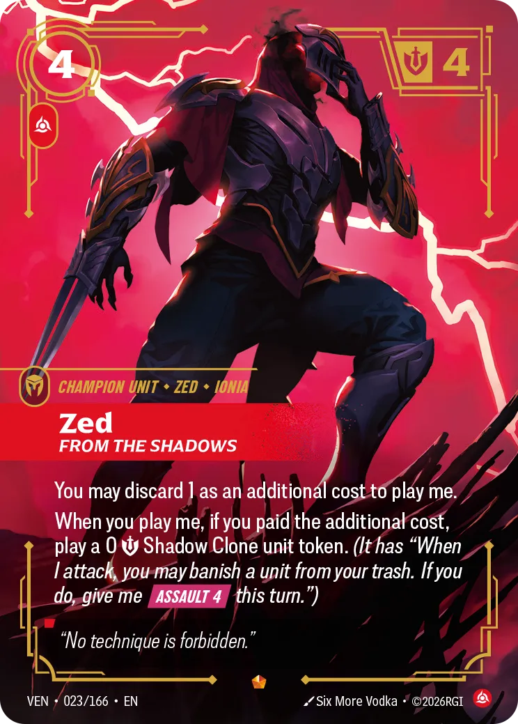 Zed · VEN VEN-023/166 · Vendetta