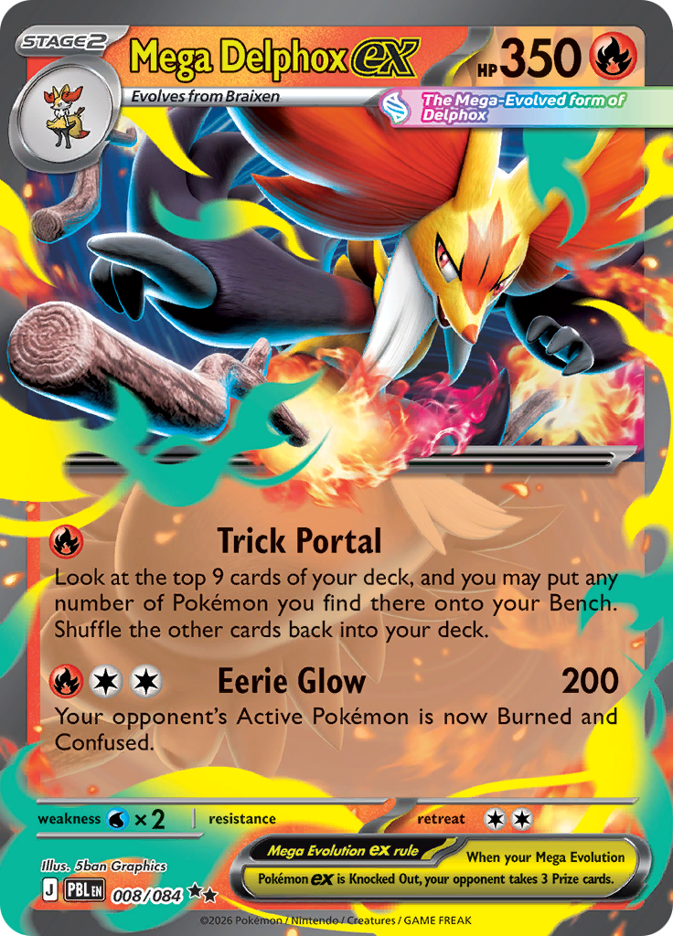 Mega Delphox ex · PBL 8 · Pitch Black