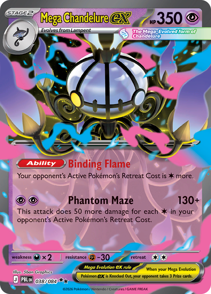 Mega Chandelure ex · PBL 38 · Pitch Black