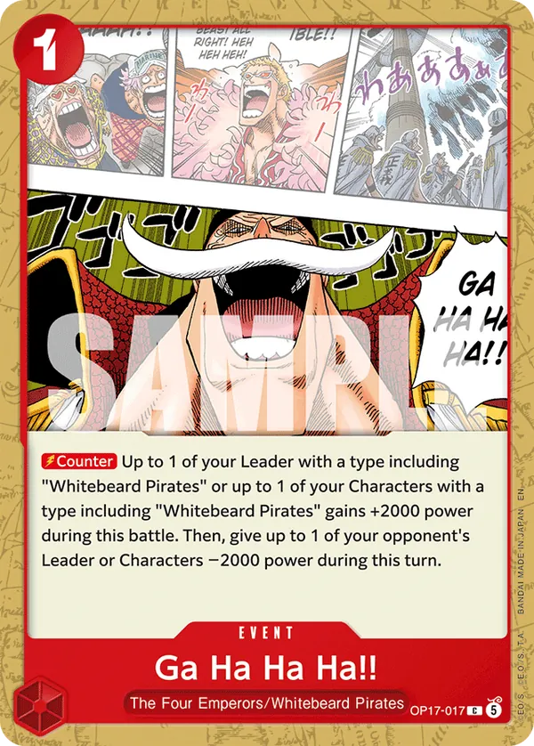 Ga Ha Ha Ha!! · OP17 017 · The World's Strongest Warriors
