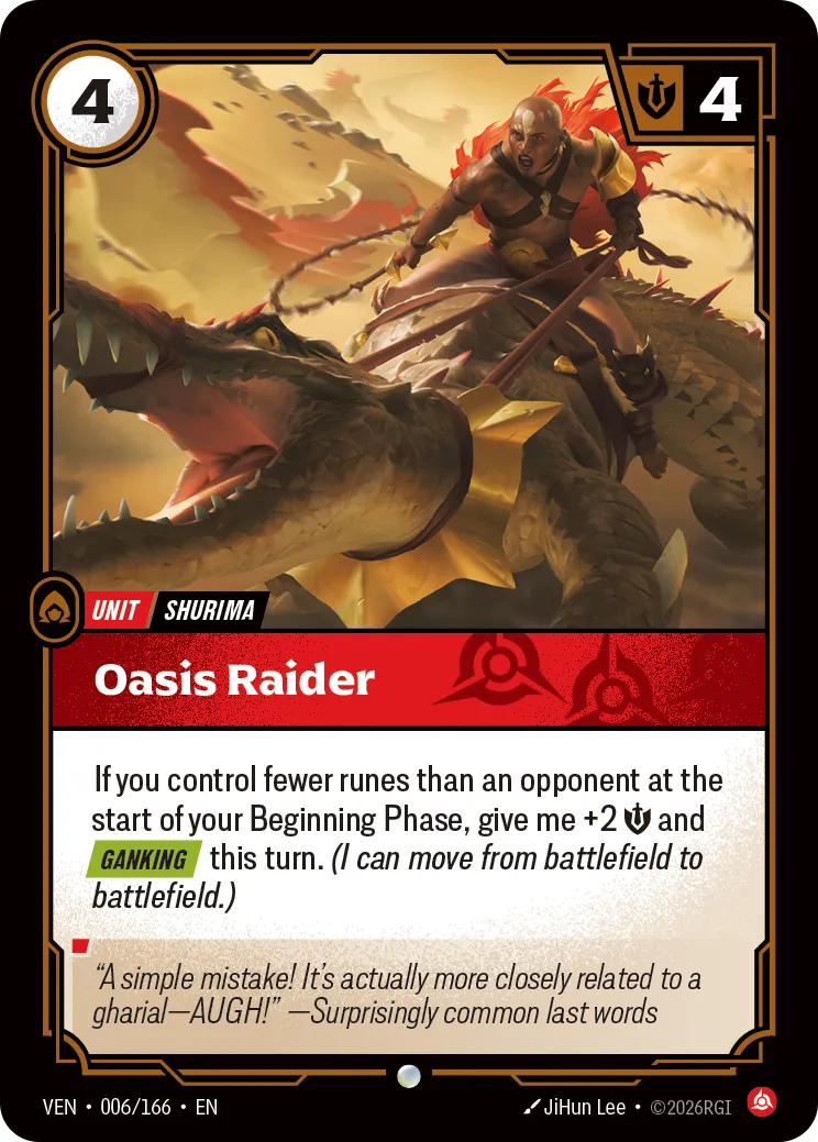 Oasis Raider · VEN VEN-006/166 · Vendetta