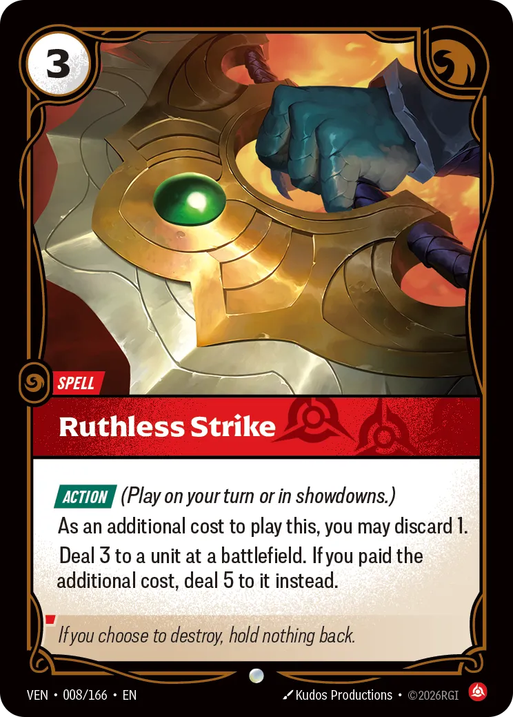 Ruthless Strike · VEN VEN-008/166 · Vendetta